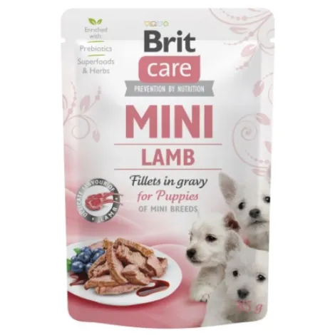 Karma dla psa BRIT CARE mini puppy jagnięcina 85g