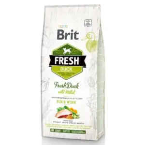Karma dla psa BRIT FRESH adult active kaczka proso 2.5kg