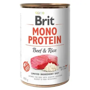 Karma dla psa BRIT mono protein wołowina ryż 400g