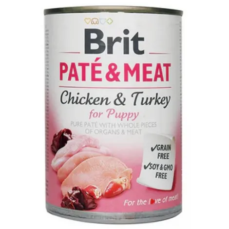 Karma dla psa BRIT pate meat puppy kurczak indyk 400g