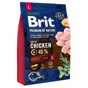 Karma dla psa BRIT premium by nature adult L 3kg