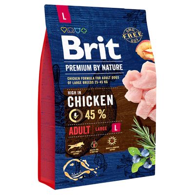 Karma dla psa BRIT premium by nature adult L 3kg Karma dla psa BRIT premium by nature adult L 3kg