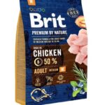 Karma dla psa BRIT premium by nature adult M 3kg