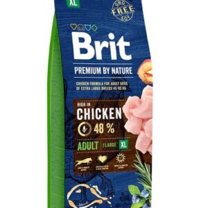 Karma dla psa BRIT premium by nature adult XL 15kg