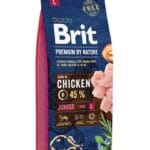 Karma dla psa BRIT premium by nature junior L 15kg