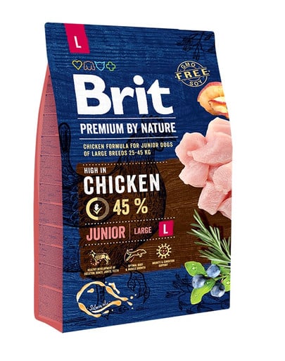 Karma dla psa BRIT premium by nature junior L 3kg