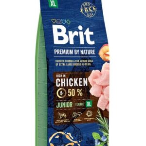 Karma dla psa BRIT premium by nature junior XL 15kg