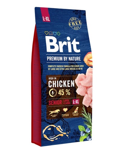 Karma dla psa BRIT premium by nature senior L-XL 15kg