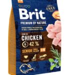 Karma dla psa BRIT premium by nature senior S-M 3kg