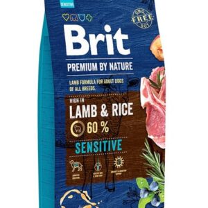 Karma dla psa BRIT premium by nature sensitive jagnięcina 8kg