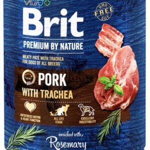 Karma dla psa BRIT premium by nature wieprzowina tchawica 800g