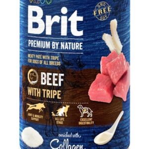 Karma dla psa BRIT premium by nature wołowina flaki 400g