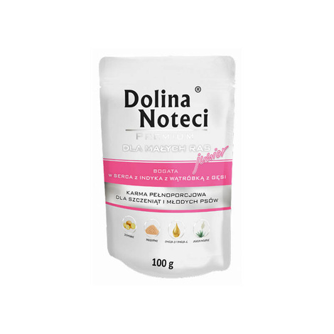 Karma dla psa DOLINA NOTECI junior serca indycze wątróbka gęsi 100g