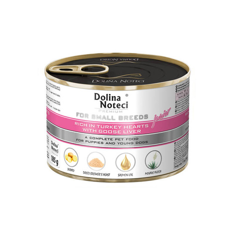 Karma dla psa DOLINA NOTECI junior serca indycze wątróbka gęsi 185g Karma dla psa DOLINA NOTECI junior serca indycze wątróbka gęsi 185g