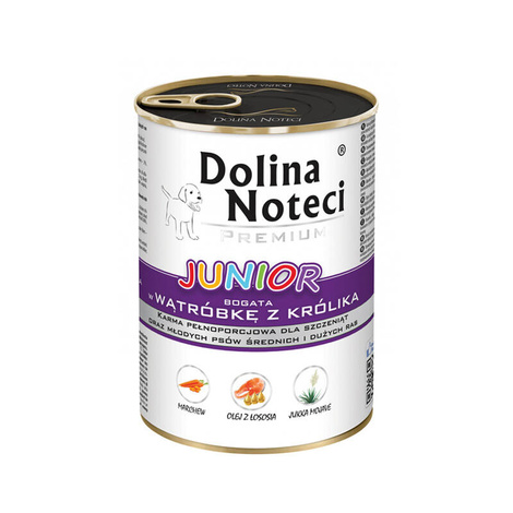 Karma dla psa DOLINA NOTECI junior wątróbka królika 400g Karma dla psa DOLINA NOTECI junior wątróbka królika 400g