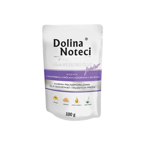 Karma dla psa DOLINA NOTECI junior watróbka królika ozory jelenia 100g Karma dla psa DOLINA NOTECI junior watróbka królika ozory jelenia 100g