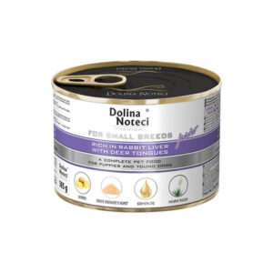 Karma dla psa DOLINA NOTECI junior watróbka królika ozory jelenia 185g