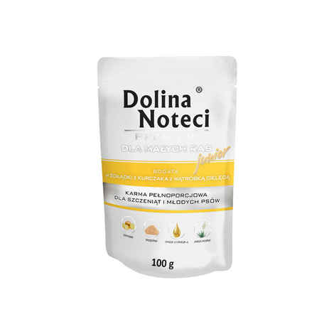 Karma dla psa DOLINA NOTECI junior żoładki kurczaka wątróbka cielęca 100g Karma dla psa DOLINA NOTECI junior żołądki kurczaka wątróbka cielęca 100g