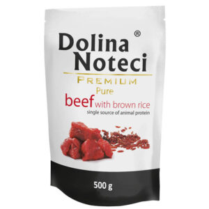 Karma dla psa DOLINA NOTECI pure wołowina ryż brązowy 500g