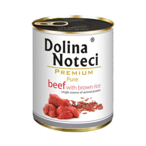 Karma dla psa DOLINA NOTECI pure wołowina ryż brązowy 800g