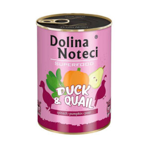 Karma dla psa DOLINA NOTECI superfood kaczka przepiórka 400g