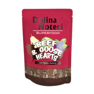 Karma dla psa DOLINA NOTECI superfood wołowina serca gęsi 300g