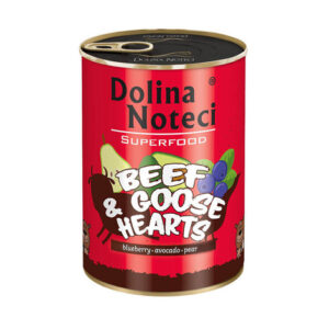 Karma dla psa DOLINA NOTECI superfood wołowina serca gęsi 400g