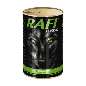 Karma dla psa RAFI dzik marchew w sosie 1240g