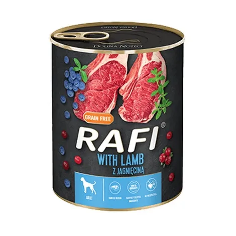 Karma dla psa RAFI jagnięcina borówka żurawina 800g