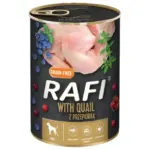 Karma dla psa RAFI przepiórka borówka żurawina 400g