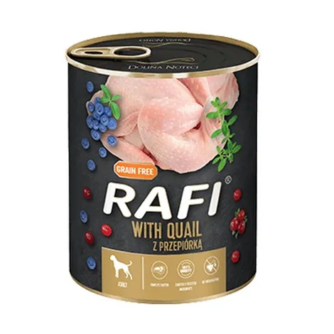 Karma dla psa RAFI przepiórka borówka żurawina 800g