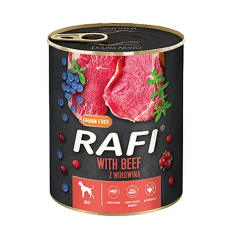 Karma dla psa RAFI wołowina borówka żurawina 800g