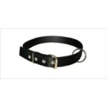 Obroża dla psa CHABA podwójna taśma+kółko 25-50cm czarna