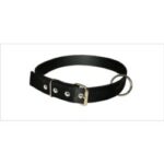 Obroża dla psa CHABA podwójna taśma+kółko 25-65cm czarna