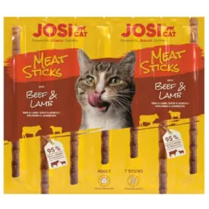 Przysmaki dla kota JOSERA JosiCat meat sticks wół jagnię 7x5g