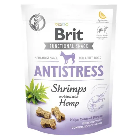 Przysmaki dla psa BRIT CARE antistress krewetki konopie 150g