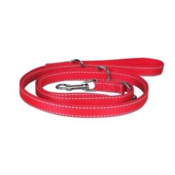 Smycz dla psa CHABA regulowana odblaskowa 20mm-260cm czerwona