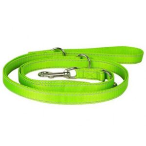 Smycz dla psa CHABA regulowana odblaskowa 20mm-260cm limonka