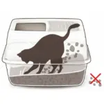 Toaleta dla kota YARRO z wyjściem od góry beż 56cm