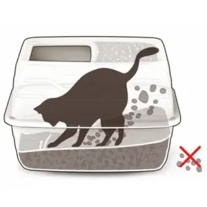 Toaleta dla kota YARRO z wyjściem od góry beż 56cm