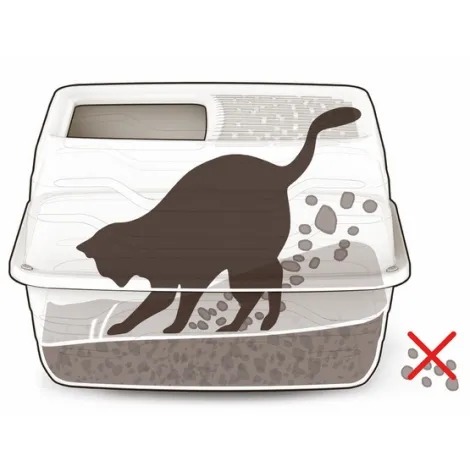 Toaleta dla kota YARRO z wyjściem od góry beż 56cm