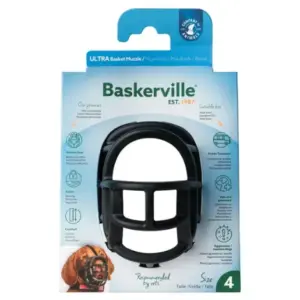 Kaganiec dla psa BASKERVILLE Ultra-4 czarny 32cm