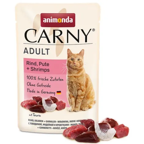 Karma dla kota ANIMONDA carny wół indyk krewetki 85g Karma dla kota ANIMONDA carny wół indyk krewetki 85g