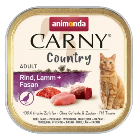 Karma dla kota ANIMONDA carny wół jagnię bażant tacka 100g