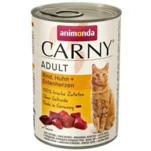 Karma dla kota ANIMONDA carny wół kacze serca 400g