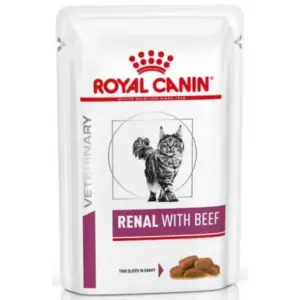 Karma dla kota ROYAL CANIN veterinary diet feline renal wołowina sasz. 85g