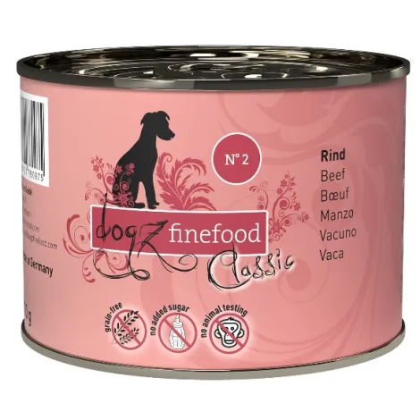 Karma dla psa DOGZ FINEFOOD Classic N.02 Wołowina 200g Karma dla psa DOGZ FINEFOOD Classic N.02 Wołowina 200g