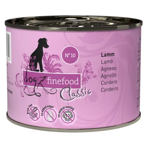 Karma dla psa DOGZ FINEFOOD Classic N.10 Jagnięcina 200g