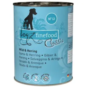 Karma dla psa DOGZ FINEFOOD Classic N.12 Dziczyzna i śledź 400g