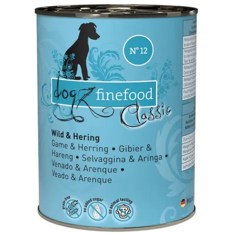 Karma dla psa DOGZ FINEFOOD Classic N.12 Dziczyzna i śledź 400g Karma dla psa DOGZ FINEFOOD Classic N.12 Dziczyzna i śledź 400g